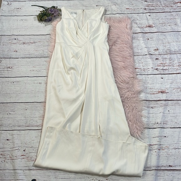 NWT Jenny Packham Crepe Column Gown Maxi Dress Draped Cocktail JP1013 - Picture 2 of 10